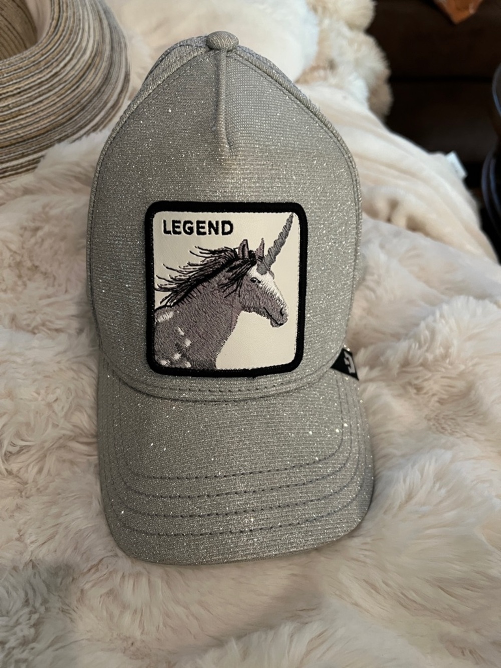 Legend Unicorn Glitter Cap - Silver